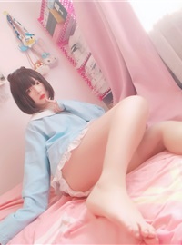 Kagura - No.63 light blue white socks(32)